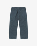 Back flat view of 5020 ripstop utility pants in blueberry. Indicating relaxed fit, two jetted pockets and length falling just above the ankle.
