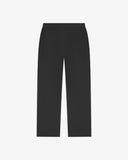 Back flat view of 5020 drill utility pants in charcoal grey. Indicating relaxed fit, two jetted pockets and length falling just above the ankle.