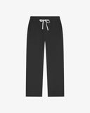 Front flat view of 5020 drill utility pants in charcoal grey. Indicating drawstring, tapered fit on the leg, deep front pockets and reinforced knee patches. 