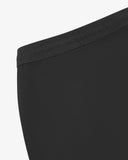 Close up front view of the elasticated waist of the charcoal grey drill pants from Uskees.