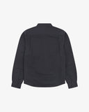 Back view of an Uskees dark blue long sleeved shirt for men.