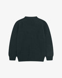 Back view of an Uskees dark blue men's sweater.