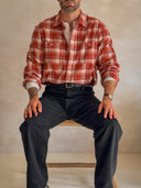 6015 Method shirt - red clay check
