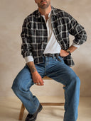 6015 Method shirt - charcoal check