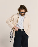 3001 Linen blend overshirt - marble