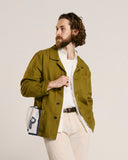 3001 Linen blend overshirt - woodland green