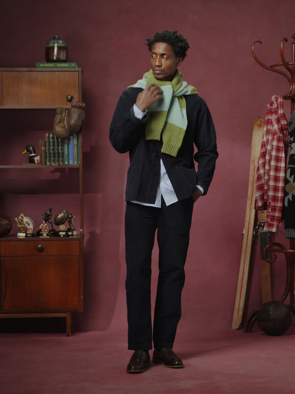 3001 cord overshirt - midnight blue
5005 cord workwear pants - midnight blue
6013 advanced oxford shirt - daydream blue