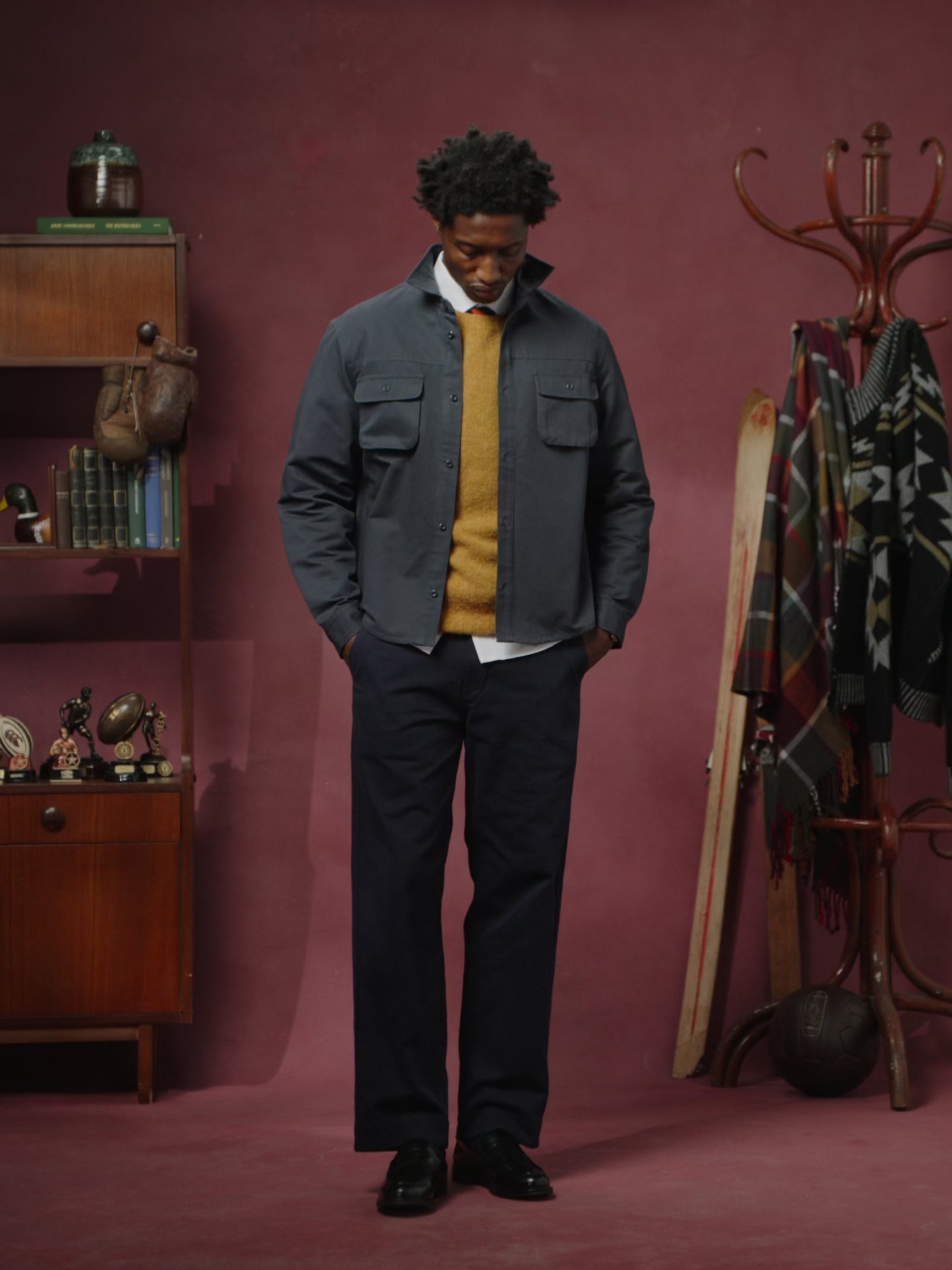 6016 founders shirt - blueberry
5021 twill painter pants - midnight blue
7021 skye crew neck jumper - buckthorn